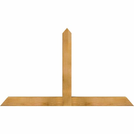 Ekena Millwork Portland Rough Sawn Timber Gable Bracket, Western Red Cedar, 60"W x 35"H x 4"D x 4"F, 14/12 Pitch GBW060X35X0404POR00RWR